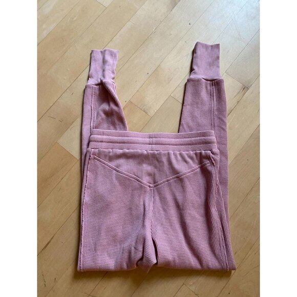 𝅺TWENTY Montreal "Everest" Sz Small BNWOT Thermal Waffle Jogger Pink - Picture 7 of 8
